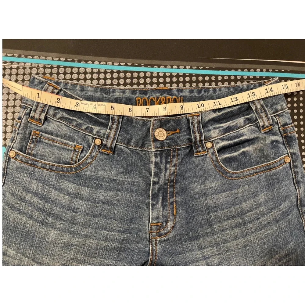Rock & Roll Denim Boyfriend Womens Bootcut Jeans  Western 25x36(actual 34.5) - Picture 9 of 10